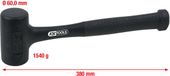 KS Tools Terugslagvrije Kunststofhamer 1250g - 140.5258