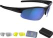 BBB Cycling Lunettes de vélo Hommes et Femmes - Lunettes de cyclisme avec 3 verres - Lunettes de sport avec étui - Lunettes de vélo de course légères - Noir brillant - Impress Travelcase BSG-58T