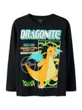 NAME IT Shirt 'NKMSYX POKEMON' geel / groen / zwart / wit