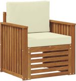 vidaXL - Buiten - bank - set - Massief - Acacia - Hout - en - Polyester