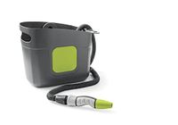 G.F. Aquapop Grey Pro 15, zelfverlengbare slang van stof, Made in Italy, met kunststof houder, mini-speer en armaturen voor het bewateren van tuin en balkons, donkergrijs