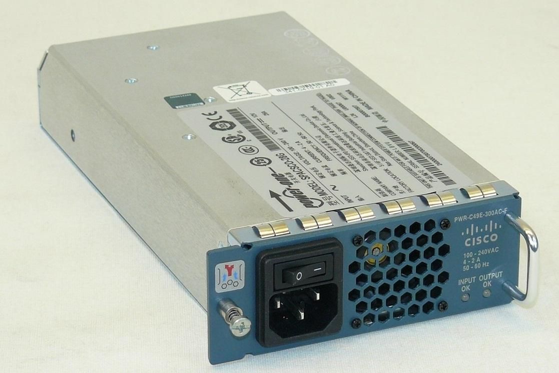 Cisco PWR-C49E-300AC-F= Voeding - 90 - 264 volt - 47 - 63 Hz - Blauw, Grijs
