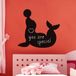 Ambiance Sticker Schoolbordsticker - uitwisbare zelfklevende muurstickers - Zeehond Silhouet - 75x80cm