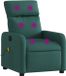 vidaXL Fauteuil de massage tissu vert foncé réglable