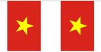 Merkloos / Sans marque Shoppartners Bv Vietnam landen thema vlaggetjes - 900 cm - Slingers versiering - Polyester