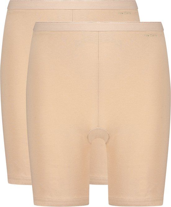 Ten Cate Basics organic cotton stretch long shorts beige 2 pack Dames Maat S