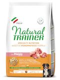 Natural Trainer Sensitive No Gluten, voer voor volwassen honden met varken – 3 kg