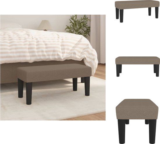 vidaXL Bankje 70x30x30 cm stof taupe