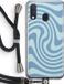 Case Company - Samsung Galaxy A40 Case with Cord - Swirl Blue - Back Cover