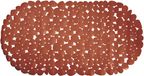 MSV Antislip Badmat – Douchemat en Badkuip Mat met Antislip Onderzijde – Veilige Badmat voor Bad en Douche – PVC – Terracotta bruin – Ovaal – 39 x 99 cm