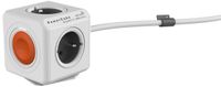 Allocacoc PowerCube Extended Remote Type E (FR) 1.5m Wit/Grijs
