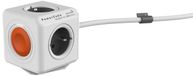 Allocacoc PowerCube Extended Remote Type E (FR) 1.5m Wit/Grijs