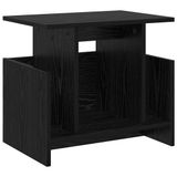 vidaXL TV Stand 50 x 35 x 45 cm Black Oak Engineered Wood