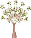 Emerald Kunstbloemen Kersen bloesems - 5x - 90 cm - lichtroze - Kunst zijdebloemen