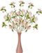 Emerald Kunstbloemen Kersen bloesems - 5x - 90 cm - lichtroze - Kunst zijdebloemen