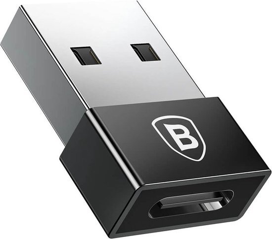 BASEUS Adapter USB-C naar USB - Zwart zwart