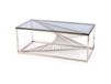 Table basse design avec plateau en verre fumé 120x60cm