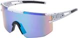 BEZLIT Eyewear Pilotenbrille Sonnenbrille Sportlich verspiegelt mit schwarzen Linsen, Rot/Gelb, Blau und Blau Lila