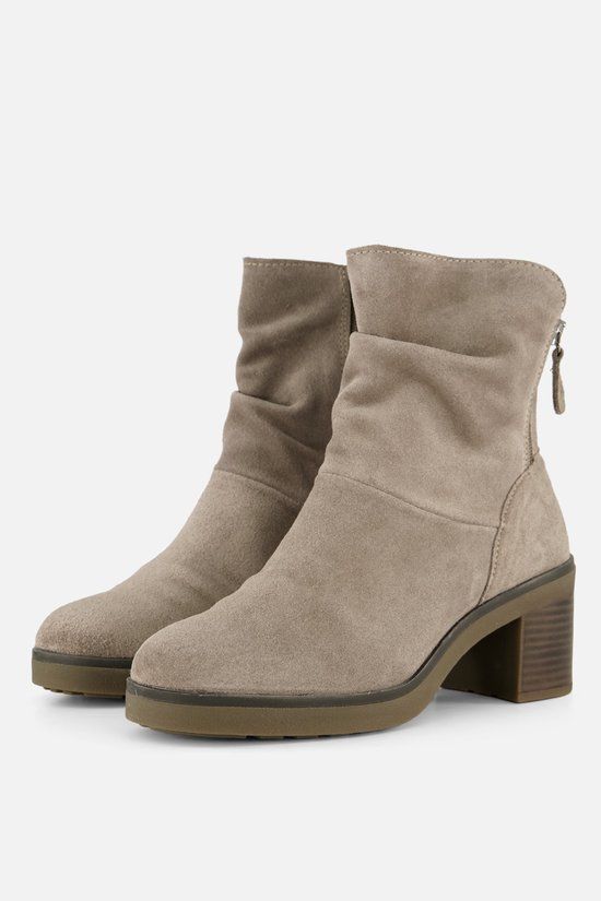 Feyn Enkellaarsjes beige Suede - Maat 38