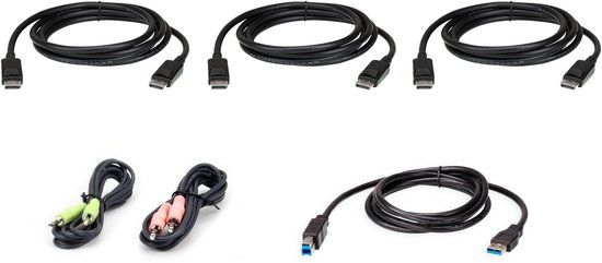 ATEN 2L-7D02UDPX6 1,8 M USB DisplayPort Triple Display KVM Kabel Set