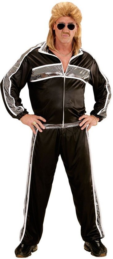 Widmann Aso & Biker & New Kids Kostuum New Kids Trainingspak Zwart Man XL Carnaval kostuum Verkleedkleding