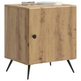 vidaXL Nachtkastje Artisanaal eiken 43 x 34,5 x 50 cm Bewerkt hout