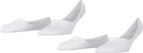 Burlington Everyday 2-Pack onzichtbaar effen katoen multipack footies dames wit - maat 41-42