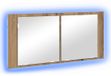 vidaXL LED Spiegelkast Artisan Eiken 100 x 12 x 45 cm Bewerkt hout