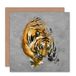 Wee Blue Coo PAINTING TIGER CAT ANIMAL WILD WATERCOLOUR BLANK GREETINGS BIRTHDAY CARD