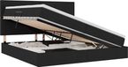 vidaXL Opbergbed met matras, hoofdeinde, Zwart, 200 x 200 cm, Stof