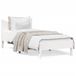 vidaXL Bedframe Massief Grenenhout Wit 120x200 cm