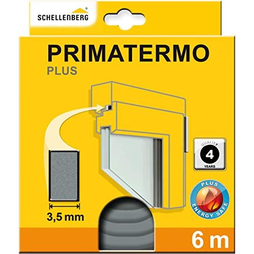 Schellenberg Primatermo Plus - Afdichtingstape - Zelfklevend - 9 x 4 mm - 6 m (2 rollen) - Antraciet
