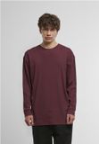 Urban Classics Organic Boxy Rib Longsleeve shirt Rood XXL