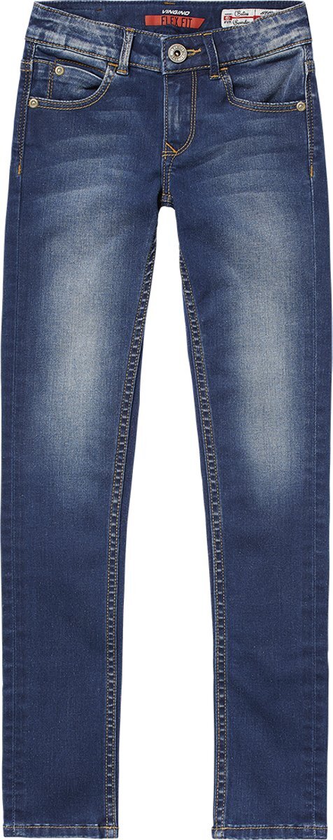 Vingino Meisjes Jeans - Dark Used - Maat 116