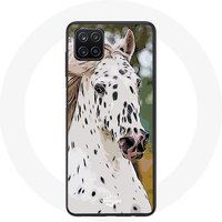 Maniacase Etui voor Samsung Galaxy A12 Appaloosa wit paard