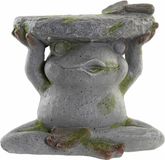 DKD Home Decor Grondlegger Grijs LED Licht Kikker Magnesium (36 x 24,3 x 33 cm)