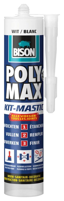 Bison Poly Max Kit wit koker 280 ml