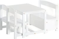 Hoppekids kinderset groot - Wit - Hout - 3 stoelen