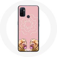 Maniacase Hoesje voor Oppo A53 Dogue de Bordeaux symmetrische foto