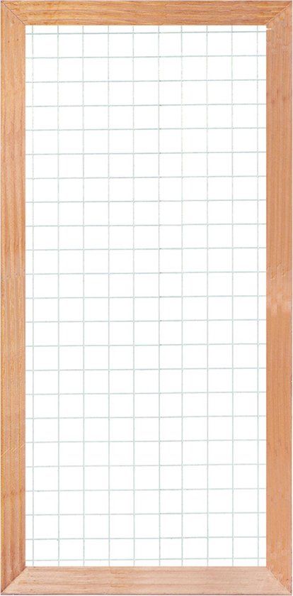 Tuindeco Gaaselement 7.5 x 7.5 cm met kader hardhout 180 x 90 cm