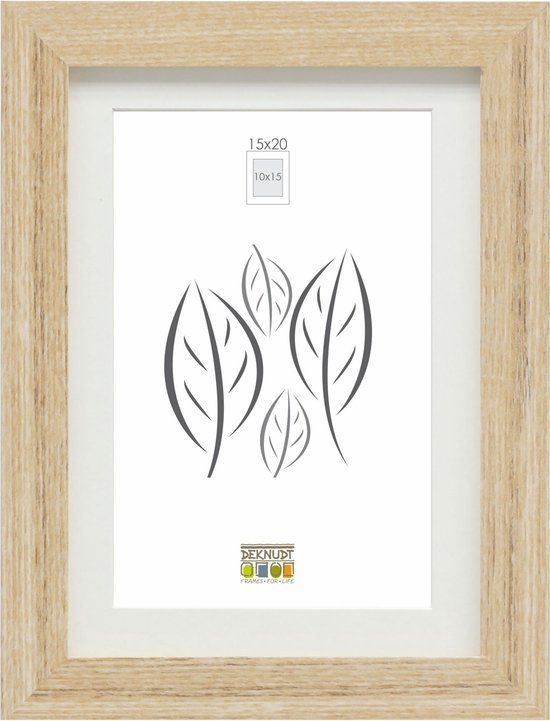 Deknudt Frames Fotolijst - Naturel - Passe-partout - 10x15 / 15x20 cm