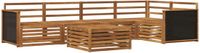 vidaXL - Bank loungeset - Naturel - Massief Acacia Hout