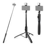 NEEWER Entry Level PA987 Selfiestick met licht en afstandsbediening, compatibel met iPhone, Samsung en Android, 67 inch, uittrekbare telefoonhouder voor video-opnames en films