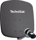 TechniSat DIGIDISH 45 - Parabolische antenne voor 1 abonnee (kleine satellietinstallatie 45 cm - complete set met wandhouder en satellietzoeker V/H-LNB) grijs