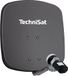 TechniSat DIGIDISH 45 - Parabolische antenne voor 1 abonnee (kleine satellietinstallatie 45 cm - complete set met wandhouder en satellietzoeker V/H-LNB) grijs