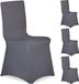 Merkloos Relaxdays stoelhoezen - set van 4 - universeel - stretch - kerst - antraciet