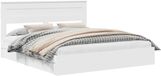vidaXL Opbergbed met lade en hoofdeinde Wit 180 x 200 cm Bewerkt hout
