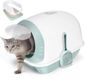 Litière pour chat avec couvercle et filtre à charbon actif, étanche, avec pelle