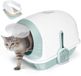 Litière pour chat avec couvercle et filtre à charbon actif, étanche, avec pelle