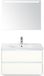 BES LED Dante Badmeubelset 80 cm - Wit Hoogglans - Keramische Wastafel Wit Enjoy met Sence Spiegel